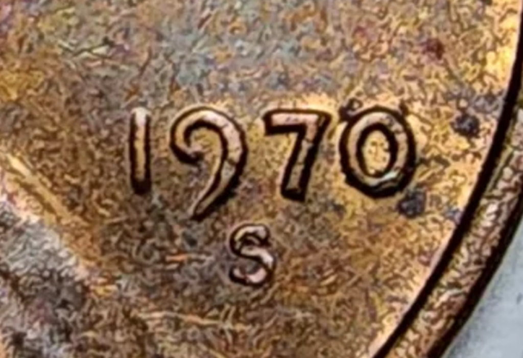 1970 s small date lincoln cent close up of date