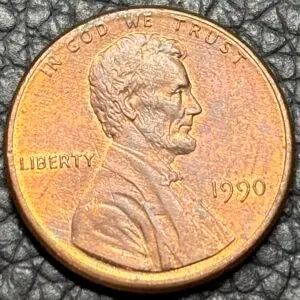 1990 close up circulation coin no s example non proof coin