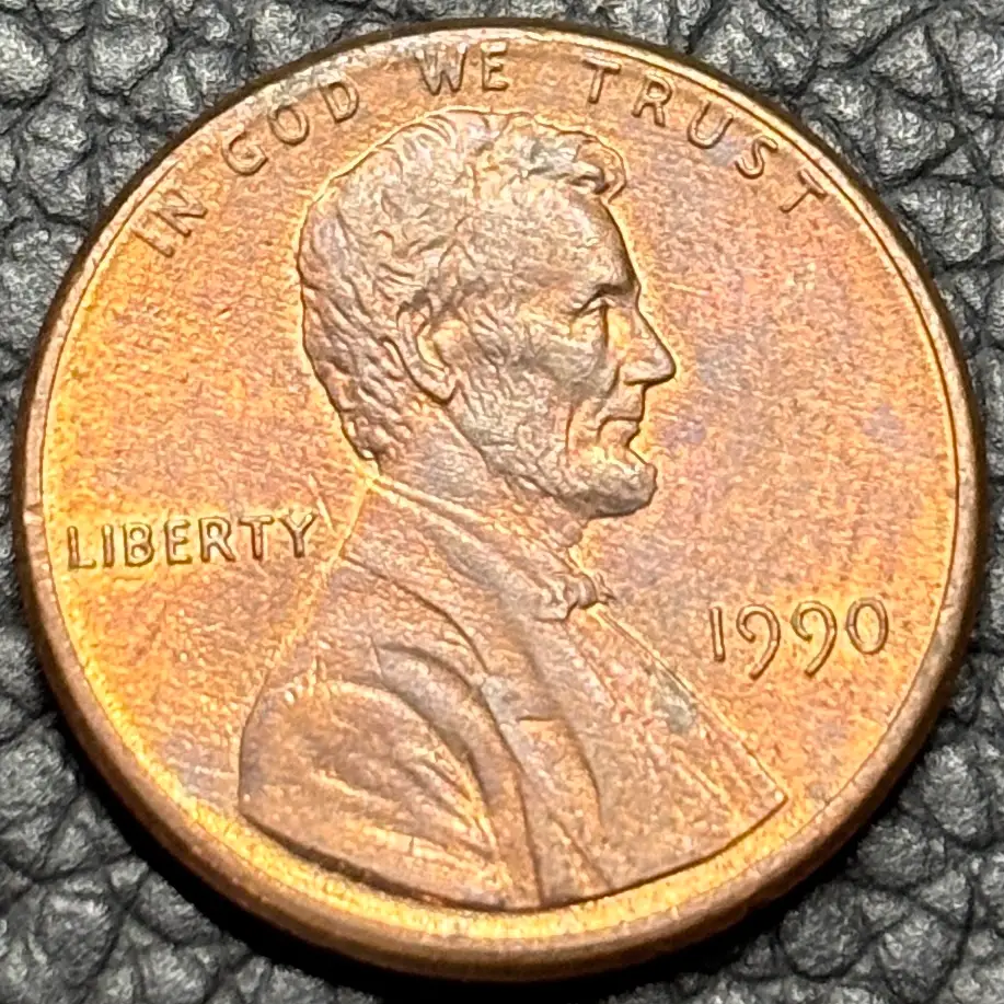 1990 No S Penny Value (Rare 1990-S Proof No Mint Mark Error) 1990 close up circulation coin no s example non proof coin